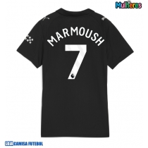 Camisa de Futebol Manchester City Omar Marmoush #7 Equipamento Secundário Mulheres 2025-26 Manga Curta